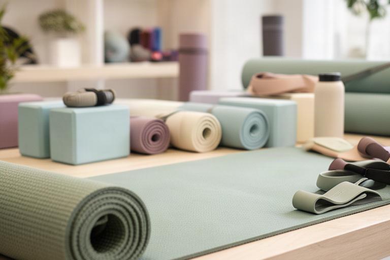 Yogamatten en rustige sportaccessoires in de collectie van H&S Movement